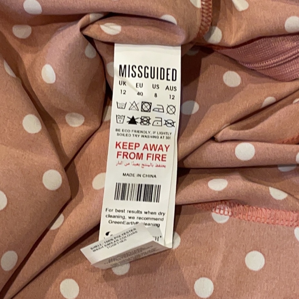 Missguided Petite Spot Frill Long Sleeve Dress - Picture 5 of 6